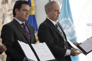 Firma del adéndum al convenio entre el Gobierno de Jalisco y UNOPS